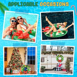 Flotador Inflable para Piscina con Forma de Corona y Lazo, Anillo de Natación Grande, Juguete para Piscina para Adultos, Decoración para Fiestas de Verano en la Playa o el Lago - Product Image 3