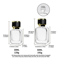 Botol Parfum Mewah 50ml Model Crimp Neck Persegi, Botol Parfum Custom Logo Mewah Dengan Kemasan Kotak