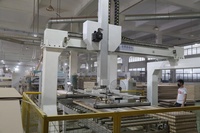 Table élévatrice hydraulique de type ciseaux pour le travail du bois avec convoyeur à rouleaux, utilisée comme alimentateur pour scie à panneaux et machine à découper les portes