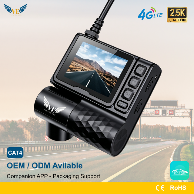 VIEVGUARB T222 Dash Cam Video Recorder Loop Recording Parking Monitor 4G LTE CAT4 2.5K 1 Year Warranty