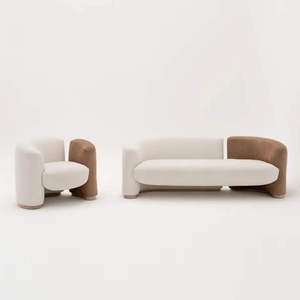 Màu Nâu Trắng Chắp Vá Màu Sắc Hiện Đại Bộ Sofa Sofa Cá nhân Moderno Ý Sofa Sang Trọng - Product Image 1