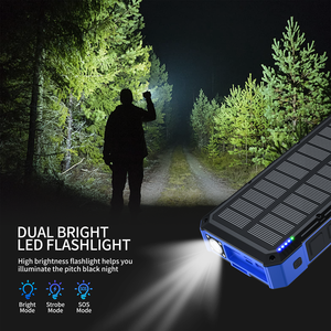 Cargador de Batería de Polímero de Litio de 20000 mAh con Doble USB y Luz LED, Banco de Energía Solar Inalámbrico Portátil a Prueba de Agua con <span class=keywords><strong>Carga</strong></span> Rápida de 15 W - Product Image 4