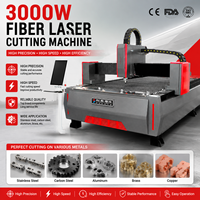 Machine de découpe laser à fibre 3000W, découpeuse laser CNC haute précision pour tôles métalliques