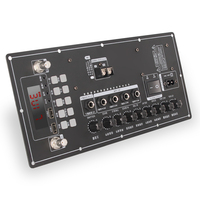 Amplifier Speaker Craftsman High Power 200W untuk Panggung Luar Ruangan, Aluminium Plastik Hitam, Input Mic/Gitar 4-arah, 12V/220V