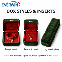 Boîte à bijoux rectangulaire en velours de haute qualité, antichoc, avec fermeture magnétique, pour la protection des bijoux précieux et le stockage