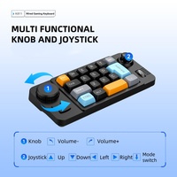 Teclado Mecánico Programable para Juegos con Cable, Rueda de Desplazamiento de Volumen, Joystick para Juegos, Totalmente Intercambiable en Caliente, Retroiluminación RGB K811