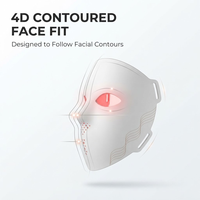 Masque facial LED NIR professionnel 1072nm 850nm, thérapie par lumière rouge et bleue, appareil de soin de la peau pour la beauté à domicile