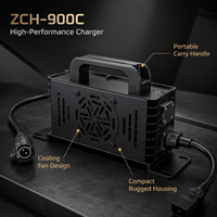 Chargeur de batterie de vélo électrique ZCH-900C 84V 10A pour batterie lithium 72V, moto électrique, vélo tout-terrain, VTT, véhicule