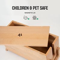 Caja de Almacenamiento de Cables de Datos Rectangular de Madera Maciza de Estilo Moderno y Simple para Escritorio, Coche, Sala de Estar, Dormitorio, Mesa de Estudio
