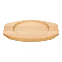 Poêle en fonte, Plaques en fonte, Poêle avec base en bois, Poêle ronde, Plaque à fajitas, Pot pour la cuisson et la préparation culinaire