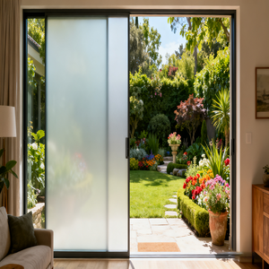Porte de placard coulissante en verre dépoli, étanche, finition moderne, pour atelier, ferme, cuisine, salle de bain - Product Image 3