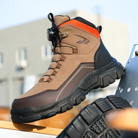 Bottes de sécurité unisexes pour la construction, avec embout en acier et semelle anti-perforation, pour travaux en extérieur, automne