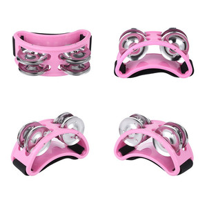 Mini tambour à Percussion, jouet pour enfants, personnalisé, avec 2 ensembles de cloches en métal plaqué nickel - Product Image 4