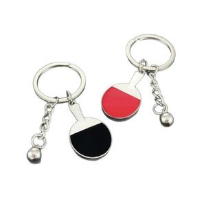 Llavero de metal personalizado con colgante de pelota deportiva, raqueta de ping-pong, llavero de aleación, llavero de raqueta deportiva, llavero para coche, regalo deportivo - Product Image 5