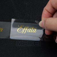 Autocollant d'étiquettes transparentes UV matte personnalisées pour emballage, votre conception, impression UV offset, rouleau d'étiquettes en vinyle transparent