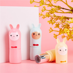 Cartone animato coniglietto 3.5g balsamo per le labbra tubi rosa <span class=keywords><strong>verde</strong></span> giallo balsamo contenitori cosmetici imballaggio con scatola - Product Image 2