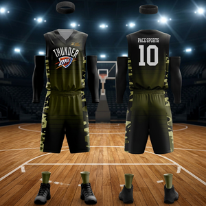 Conjunto de Uniforme de Baloncesto Profesional con Impresión por Transferencia de Calor Personalizada, Parte Delantera 100% Poliéster, Amarillo, Rojo, Blanco, Nombre del Equipo, Número 00, Cuello en V - Product Image 1