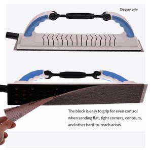 Ponceuse à main Longboard 70X400mm <span class=keywords><strong>bleu</strong></span> blanc bloc de ponçage à main à crochet et boucle réglable pour le polissage des cloisons sèches en métal et bois - Product Image 3