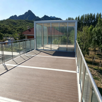 Chalet à toit incliné à deux étages, maison conteneur préfabriquée moderne, villa modulaire compacte pour complexe hôtelier, séjour en famille ou vacances