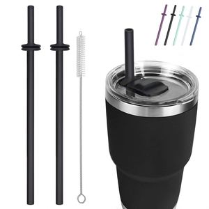 Source Factory Silicone <b>Straw</b> for Yeti Rambler <b>Reusable</b> <b>Straws</b> & Cleaning Brush for Yeti 30/20 oz Tumbler with Magslider Lid - Product Image 5