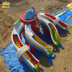 Tobogán Acuático de PVC de Grado Comercial WODI de 0.9 mm para Adultos, <span class=keywords><strong>Castillo</strong></span> con Piscina para Lagos y Piscinas, OEM Disponible - Product Image 4