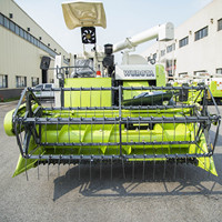 Moissonneuse-batteuse à alimentation complète Wubota 100 CV à axe vertical avec rouleaux de battage à dents en pointe pour le riz