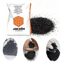 Charbon Actif Granulaire Qualité Alimentaire 8x30 12x40 Mesh 99,99% Certifié NSF61 ISO9001 MSDS, MOQ 2KG, Sac de 25kg, Livraison Rapide, En Stock