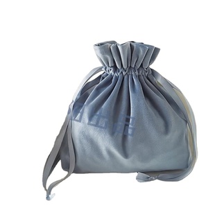 Sac cosmétique en velours imprimé sérigraphié avec cordon de serrage, sac de rangement simple pour les nécessités quotidiennes de voyage, élégant, mignon, grande capacité, pratique - Product Image 4