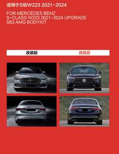 Kit de Carrocería S63 AMG para Mercedes Benz Clase S W223 2021-2024, Mejora para Mercedes Benz Clase S W223 2021-2024 - Product Image 2
