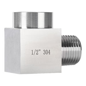 Coude en acier inoxydable 1/2 pouce, section carrée de qualité 304, connecteur de pliage soudé norme DIN - Product Image 3