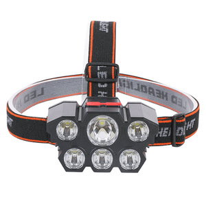Linterna frontal Golfein de 6 LED de alto brillo, recargable, portátil, para pesca al aire libre, diadema ajustable, carga USB de 2000 mAh - Product Image 2