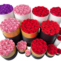 Cadeau Saint Valentin Fleurs Préservées Avec Boîte Cadeau Rose Éternelle Décoration De Mariage Fête Des Mères