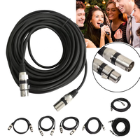 Câble XLR 3 broches mâle-femelle (M/F) pour microphone et table de mixage, en cuivre, 1m, 3m, 5m, 10m, 15m, 20m