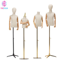 Mannequin de couture en bois pour enfants, élégant et pratique, avec bras articulés, pour présentation de vêtements – Vente directe usine