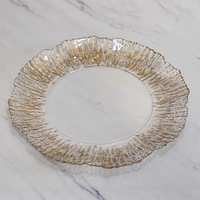 Assiettes de présentation en plastique massif de style européen, plateaux décoratifs de luxe léger pour hôtels, restaurants occidentaux, mariages, vaisselle