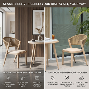 Ensemble <span class=keywords><strong>de</strong></span> meubles <span class=keywords><strong>de</strong></span> patio Meiqi pour l'extérieur, <span class=keywords><strong>table</strong></span> et chaises <span class=keywords><strong>de</strong></span> balcon, ensemble <span class=keywords><strong>de</strong></span> sièges <span class=keywords><strong>de</strong></span> <span class=keywords><strong>salon</strong></span> pour balcon, terrasse, <span class=keywords><strong>jardin</strong></span>, usage domestique - Product Image 4