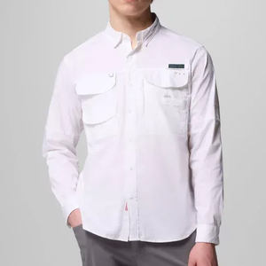 Camisa de pesca con capucha y botones, de nailon liso con camuflaje, con logo, estilo aborigen, para trucha coral, de Navidad. - Product Image 1