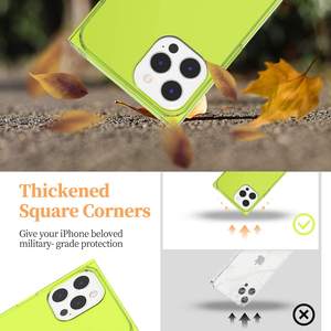 Per custodia al Neon <span class=keywords><strong>Samsung</strong></span>, custodie per telefoni trasparenti al Neon fluorescenti quadrate HOCAYU per <span class=keywords><strong>Samsung</strong></span> Galaxy S20 S21 S22 Ultra Note 20 A71 - Product Image 3