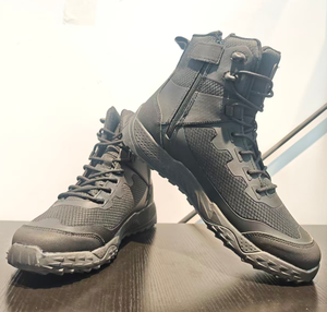 DFH06 Bottes de travail tactiques d'extérieur pour hommes, tige en maille respirante, design de protection des orteils, semelle antidérapante et résistante à l'usure, pour la chasse et la randonnée - Product Image 5