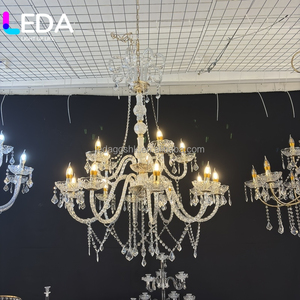 Lustre en cristal élégant LEDA, approuvé SAA, pour plafond de villa, salon, design de luxe, luminaires suspendus - Product Image 2