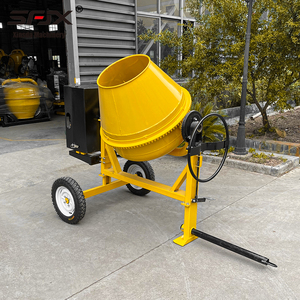 Bétonnière jaune avec moteur de 3 kW, déchargement manuel, roues portables pour usage en construction - Product Image 4