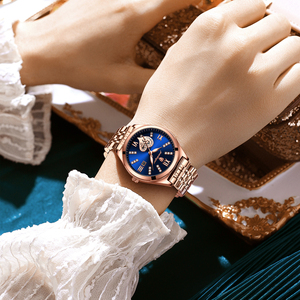 Reloj de Lujo con Diamantes Poedagar para Mujer en Acero Inoxidable de Cuarzo, Resistente al Agua y Luminoso con Fecha para Dama - Product Image 5