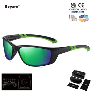 แว่นกันแดด Boyarn แบบกำหนดโลโก้เองสำหรับผู้ชาย กรอบ PC พร้อมเลนส์โพลาไรซ์ทรงสี่เหลี่ยมแบบมิเรอร์ ป้องกันรังสียูวี 400 วัสดุ Tac - Product Image 1