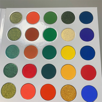 Palette de fards à paupières DIY avec 25 fards ronds de 26,5 mm, sans marque, pour étiquette privée