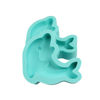Outils de crème glacée DIY Moule à gâteau en mousse-Moules à glace en silicone dauphin pour sucettes glacées maison