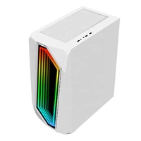 Boîtier PC Gaming de Haute Qualité avec Ventilateurs RGB, Boîtier de Bureau Full Tower, Boîtier en Verre Trempé