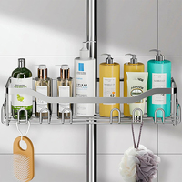 Support en silicone pour salle de bain, accessoires de douche suspendus, étagère de rangement pour comptoir, organiseur de lavabo en silicone, ensemble de rangement