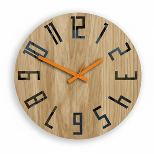 นาฬิกาไม้ติดผนังสำหรับห้องนั่งเล่นห้องนอนนาฬิกาแขวนผนังทำมือขายดี - Product Image 1