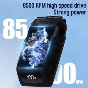 Rasoir Électrique Homme Portable IPX7 8500 tr/min pour Cheveux et Visage, Utilisation Humide/Sèche, avec Couvercle, Chargeur USB, Autonomie 100 min - Product Image 2