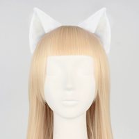 Serre-tête artisanal style japonais avec oreilles d'animaux, accessoire de cosplay oreilles de chat, accessoire de tenue Lolita mignon, accessoire viral